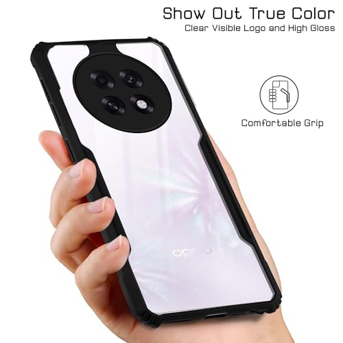 Image of Jkobi Hybrid Back Cover Case for Oppo F31 Pro Plus (Shockproof with Polycarbonate Clear Panel | Professional Black)