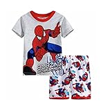 [aliyi] パジャマ半袖 パジャマ 半袖 男の子 ボーイズ かわいい キッズ 子ども Tシャツ 半ズボン 短パン ルームウェア 上下セット 春 夏 コットン 薄手 仮装 (JP, 数字サイズ, 110, グレー４)