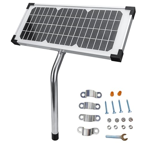 FM123 10W 12V Solar Panel Kit for Battery Charger Compatible with Mighty Mule GTO PRO Automatic Gate Openers Replacement for MM571W MM371W MM271 MM360 MM260 FM350 FM200 FM500 FM502 FM700