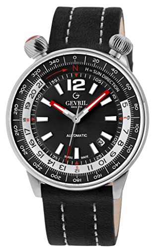 Gevril Men's Swiss Automatic from The Wallabout Collection, Genuine Italian Handmade Leather Strap2