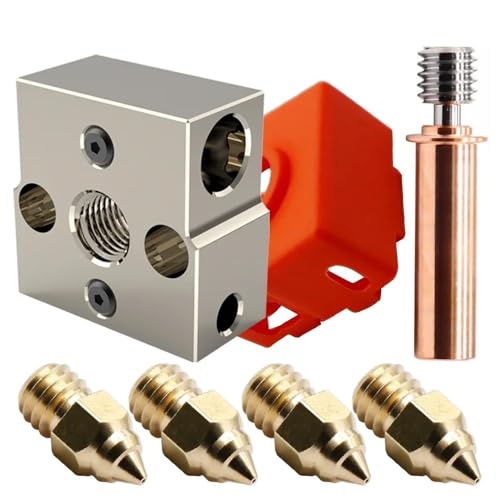 Pieza de Impresora CR6 SE-3D, Bloque Calefactor Chapado en Aluminio/Cobre, CR6-SE, Impresora 3D de Garganta bimetálica, Piezas Hotend CR6SE(Copper Kit)