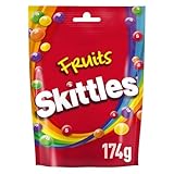 SKITTLES - Bonbons Goût Fruits - Cassis, Citron, Citron vert, Orange & Fraise - 174g