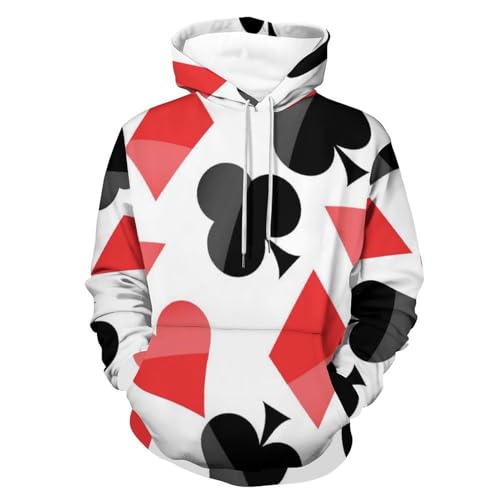 Pull pour homme femme S sweat à capuche cartes à jouer hoody sweatshirt unisexe