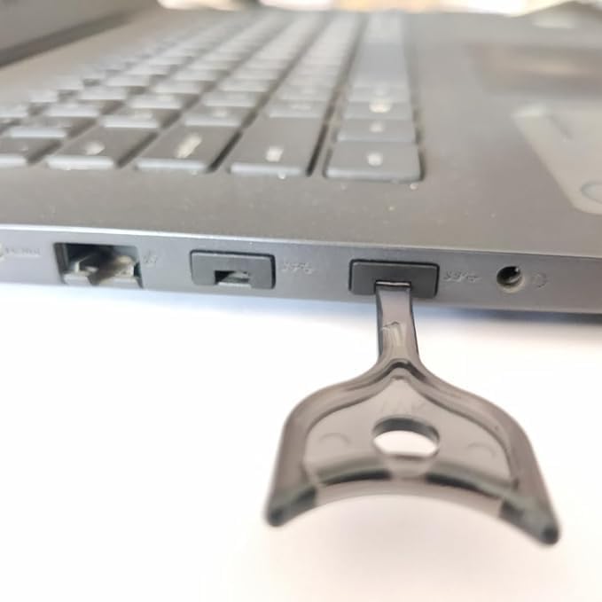 USB Port Blockers 10-Pack Locks with 1 Key, Removable Type-A USB Security for Laptop, PC, Notebook, Port Covers Data Unapproved Access, Dust and Moisture Resistant