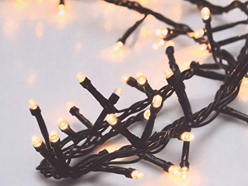 Preisvergleich Produktbild LED-Clusterlichterkette, 400 LEDs, warmweiß, 230V, IP44, 11m, Timer