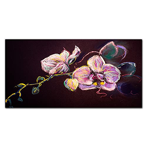 Impression sur verre fleurs de 100x50 cm pour illuminer un salon moderne