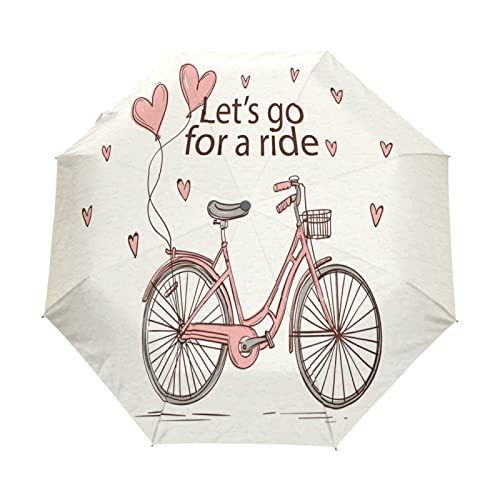 Parapluie automatique cœur amour pliable pour ne plus se faire surprendre par la pluie