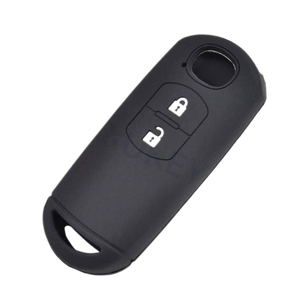 Silicone Car Key Cover Case for Mazda 2 3 5 6 CX-3 CX-5 CX-7 CX-9 Speed Miata MX5 Remote Fob 2 3 4 Buttons (2 Buttons)