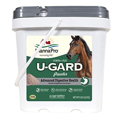 Corta-Flx U-Gard Powder, Equine Digestive Supplement to Maintain Gastric Health , Helps Prevent Ulcer Formation, Supplement for Horses, 8 LB