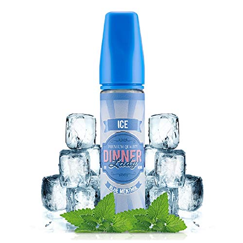 Blue menthol ICE 50ml - Dinner lady - Sans tabac ni nicotine - Vente interdite au moins de 18 ans - Genre : 40-70 ml- Genre : 40-70 ml