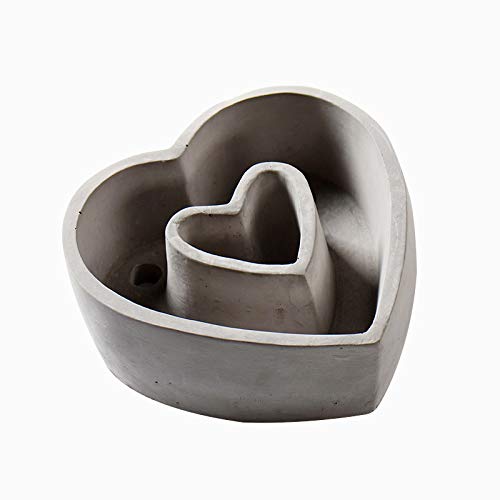 Resin Molds Concrete Flowerpot Silicone Mold Heart Shape Pattern Handmade Cement Planter Mould Diy Ashtray Candle Holder Mould #TOP5