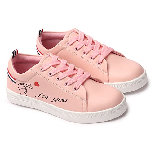 Image of Casual Wear Hand Printed Lace-Ups Sneakers for Women /Ladies /Girls