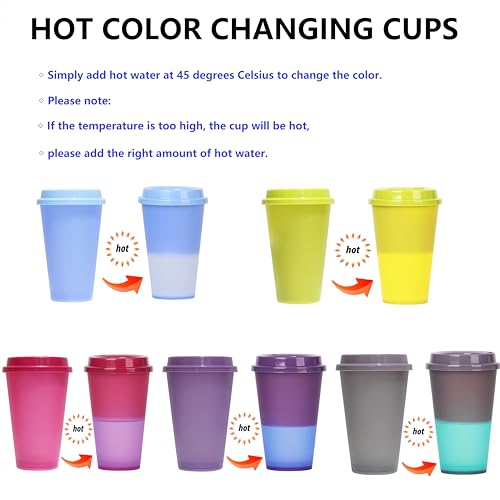 Alohastarttg Color-Changing Coffee Cups