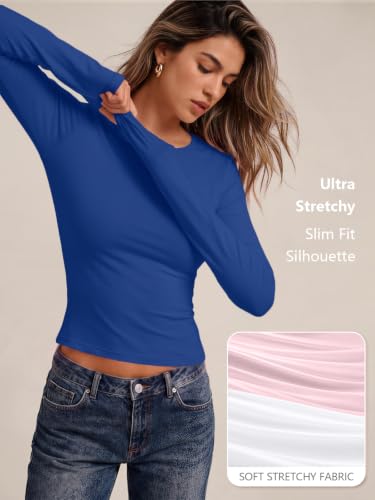 Image of Trendy Queen Womens Long Sleeve T Shirts Fall Fashion Basic Y2K Tops 2026