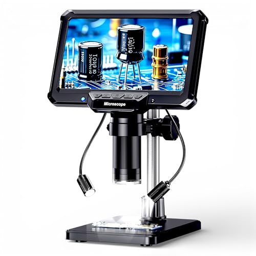 Aikokkl 7 LCD Digital Soldering Microscope with Remote and Side Lights
