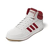 Dämpfende Zwischensohle adidas Herren Hoops 3.0 Mid Lifestyle Basketball Classic Vintage Shoes Sneaker, core White/Better Scarlet/GUM4, 46 EU