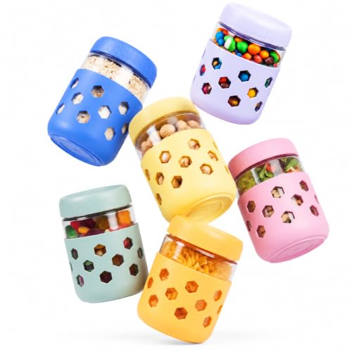 Gemice 6-Pack 16 oz Overnight Oats Containers with...