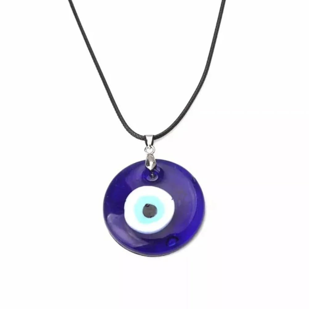 NLIEOPDA Vintage Turkish Evil Eye Necklace – Blue Glass Talisman Choker with Adjustable Chain | Boho Party Jewelry & 2025 Gift