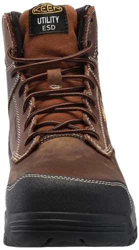 KEEN Utility mens Evanston 6" Composite Toe Esd Leather Durable Construction Work Boots2