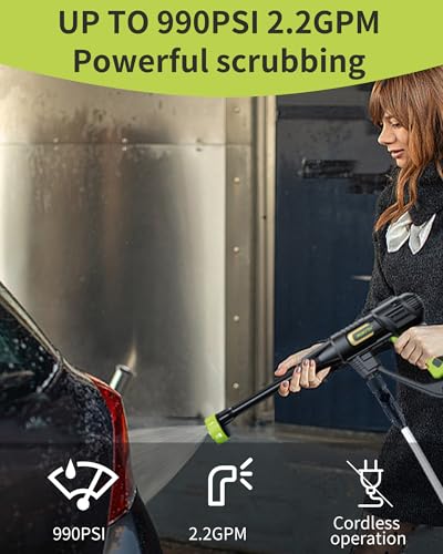 Mimyth MBBT24015 Cordless Power Washer; 990 Psi Cordless Pressure Washer thumb #1