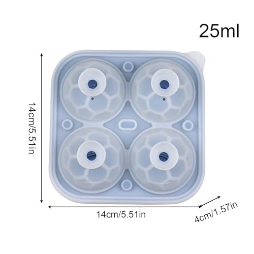 Molde de silicona para bolas de hielo en forma de balón de fútbol miniatura 7