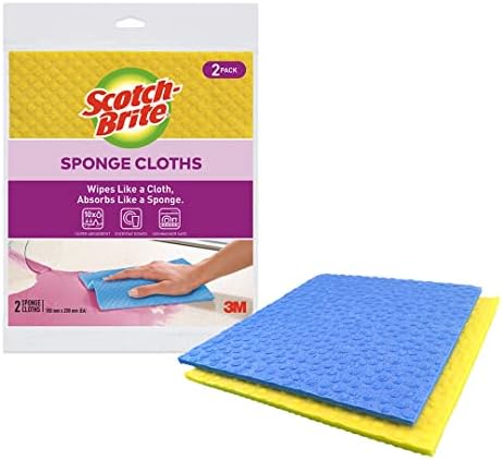 3M™ Scotch-Brite® Reusable Cellulose Sponge Cloth, 2/Pack