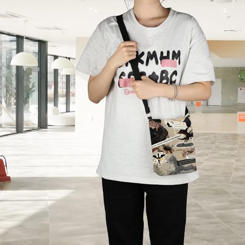 POFULL Dragon Rider Gift Book Series Gift Bookish Merch Romantasy Fantasy Book Lover Crossbody Bag4