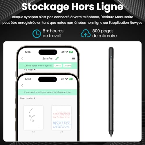 Stylo numérique NEWYES Syncpen 3.0 avec bloc-notes et tablette pour transfert Bluetooth
