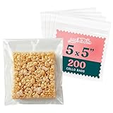 Pack It Chic - 5" X 5" (200 Count) Crystal Clear Resealable Cello Poly Bags - Self Seal