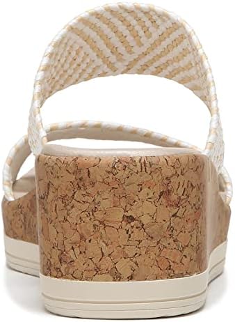 BZees Womens Resort Cork Strappy Wedge Sandal, White, 10 US | Image 5