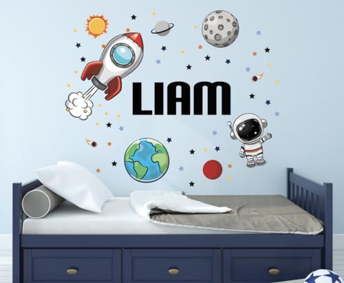 Vinilo Decorativo Personalizado Espacial para Pared de Niños miniatura 1