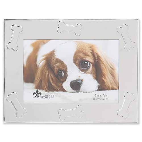 Lawrence Frames Cadre photo en métal argenté pour chien 10 x 15 cm