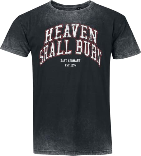 Heaven Shall Burn Never Homme T-Shirt Manches Courtes Gris 100% Coton Regular/Coupe Standard
