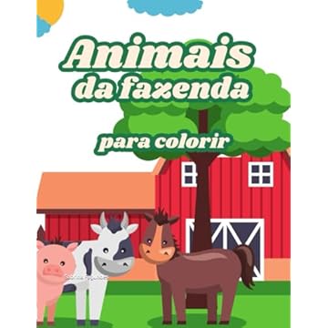 Capa do livro Animais da fazenda para colorir: meu primeiro livro de pintar (Portuguese Edition)