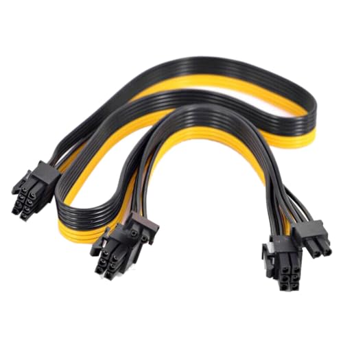 HSSDTECH 8 �s�� to 6+2 �s�� 8 �s�� SATA�d���P�[�u�� PSU PCI-e SATA Power Supply Cable