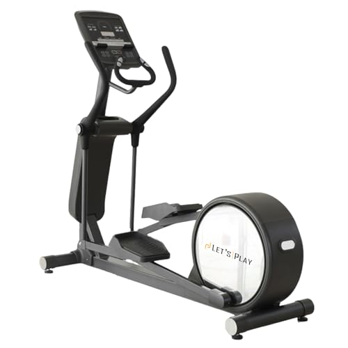 Image of LET'S Play Chrome Cross Trainer Elliptical for Home Gym with 16-Level Magnetic Resistance, Heavy Duty 180kg Capacity, Silent Belt Drive, LCD Display, and Full Body Workout Support