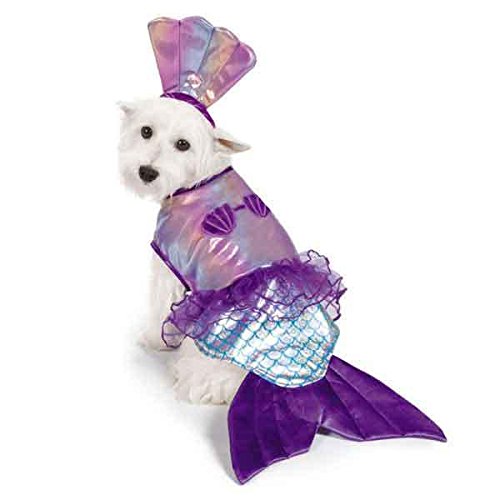Disfraz Sirena para Perro Grande Azul Iridiscente miniatura 4
