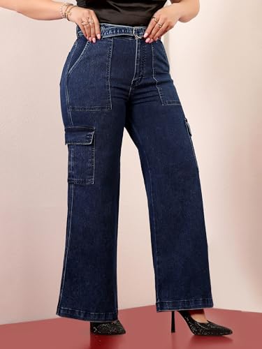 Image of Miss Chase A+ Women's Bootcut High Rise Regular Length Stretchable Denim Jeans