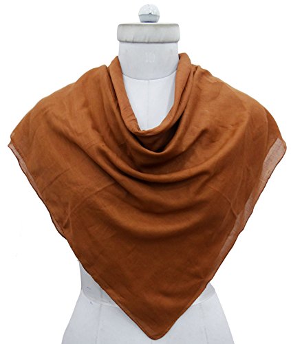 Long Cotton Soft Summer Scarves Square Solid Fashion Women Wrap 40" x 40" Inches2