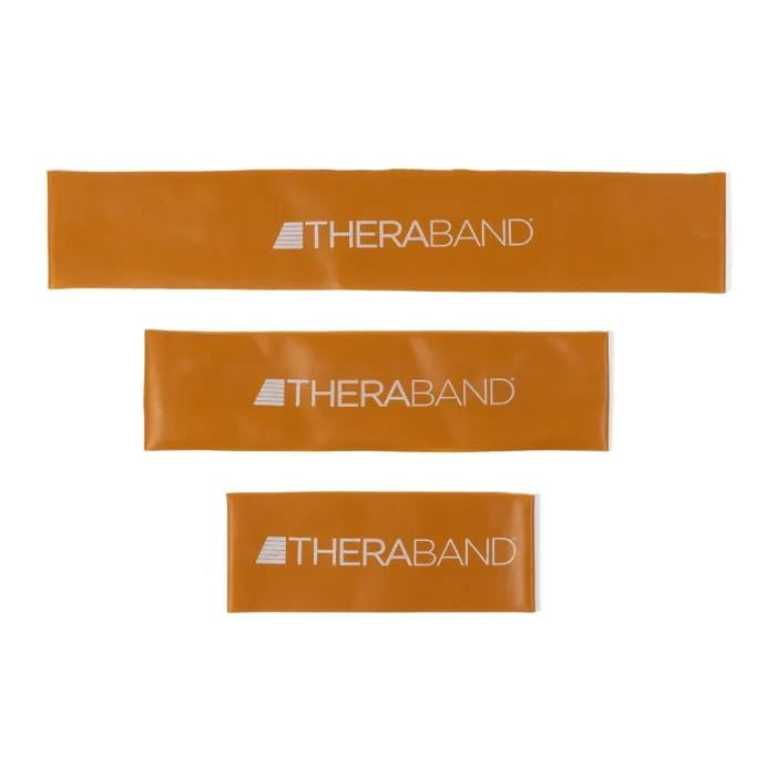 Theraband Resistance Band Loop for Workout Yoga Physiotherapy Stretching Strength Training Home Gym, 12 Inch (Gold)-image-37