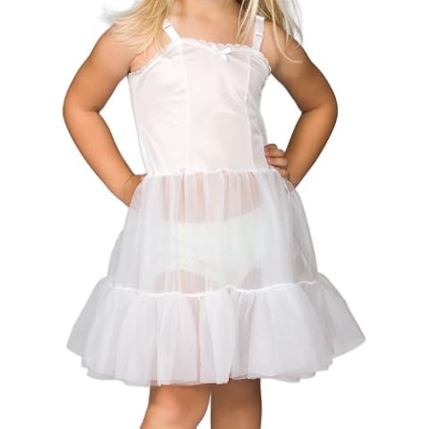 Proudly Made In The USA- I.C. Collections Little Girls White Bouffant Sweetheart Slip Petticoat, 2T Cover