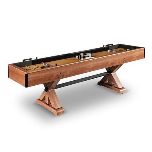 Hathaway Daulton 9-ft Shuffleboard Table for Family Game Rooms with Padded Sidewalls, Legs Levelers, 8 Pucks, Table Brush and Wax, Black