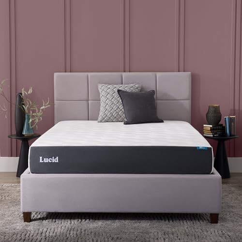 Lucid® 10' Medium Gel Memory Foam Mattress – Bamboo Charcoal...