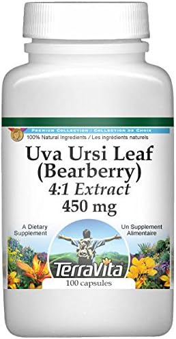 Terravita Extra Strength Uva Ursi Leaf (arándano) 41 Extracto - 450 mg (100 Cápsulas, ZIN 511279)