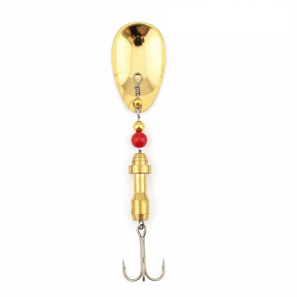 DOST Spinner Bait (22gm, Golden) – Heavy Duty Fishing Lure, Metal Spoon for Fast Casting and Maximum Attraction (Pack of 1)-image-22