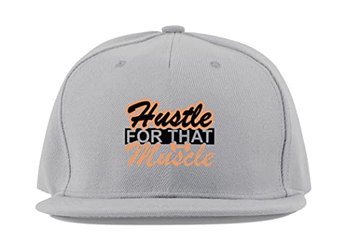 Casquette de baseball en coton premium finitions visière plate gris