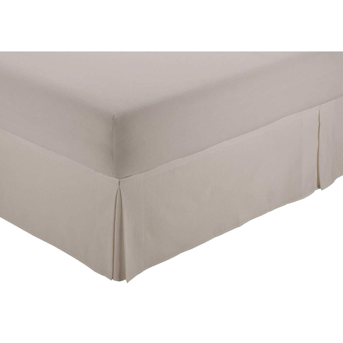 ESTELIA - Cubrecanapé de Hilo Tintado Color Lino - Cama de 135 (Alto 35 cm) - con Velcro Adhesivo - 50% algodón / 30% poliéster / 20% Lino