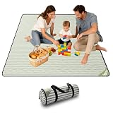 SunnyTrail Extra Large Waterproof Picnic Blanket 80"x80" – Sandproof Outdoor Mat for Beach, Park, Grass, Lawn, Camping, Wedding Registry Must Have, Foldable & Portable Rug for Family Picnics