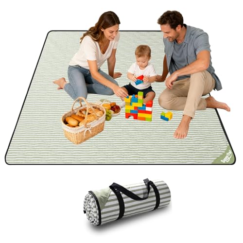 SunnyTrail Extra Large Waterproof Picnic Blanket 80"x80" – Sandproof Outdoor