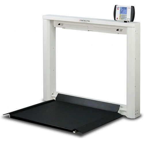 Detecto 7550 Digital Stationary Wheelchair Scale - 1000lb / 450kg Capacity